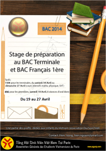 Semaine de préparation au bac AGEVP